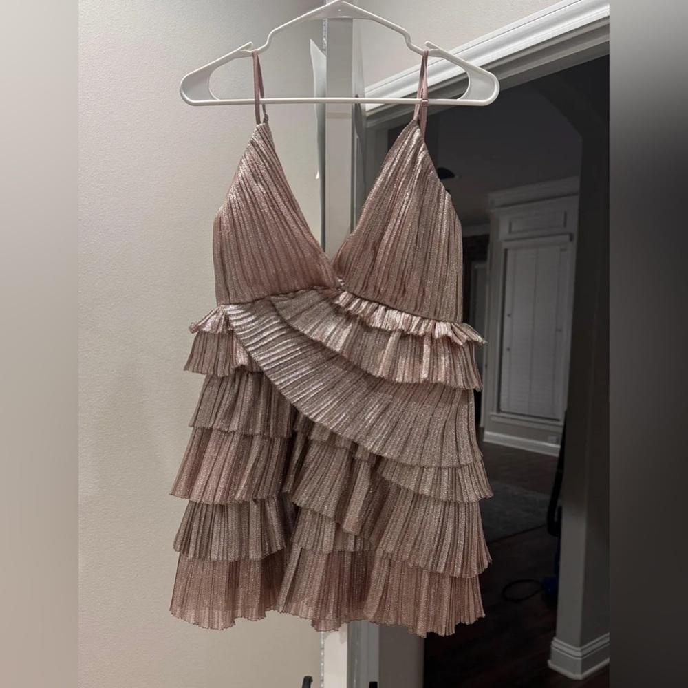LUXXEL dress, Size s
Deep Plunge Neckline